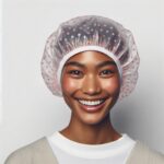 Household Cute Long Hair Waterproof Bath Shower Cap