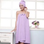 Microfiber Tube Top Bow To Wear Bath Towels - Image 5