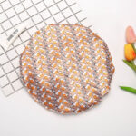 Double Layer Satin Cloth Waterproof Shower Cap Thickened Adult Ladies Wave Point - Image 5