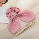 Bowknot Hair Tie Creative Metal Buckle Hair Rope Fabric Hair Accessories - Image 4