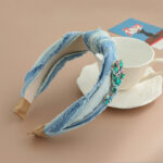 Brushed Denim Headband Hair Accessories - Image 2