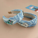 Brushed Denim Headband Hair Accessories - Image 3