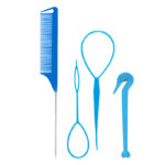 Hair Braiding Tools Comb Set Hairdressing Tress Device Hair Puller Pin Four-piece Set Household Modeling Tail Comb New - Image 4