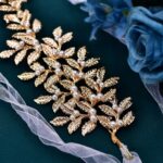 Alloy Leaf Pearl Gold Hair Accessories - Image 6
