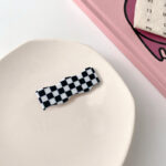 Wavy Checkerboard Hair Clips Sweet Versatile Bangs Clips - Image 2