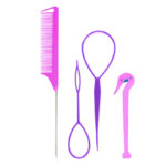 Hair Braiding Tools Comb Set Hairdressing Tress Device Hair Puller Pin Four-piece Set Household Modeling Tail Comb New - Image 3