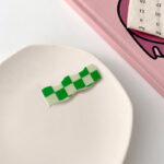Wavy Checkerboard Hair Clips Sweet Versatile Bangs Clips - Image 6