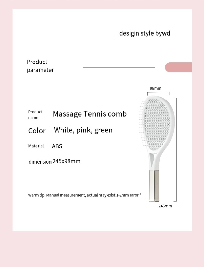 878b22b3-cf3d-49c9-9ea6-a7f3b08eac75.jpg Hair Comb Tennis Racket Fluffy Combs High Skull Top Hair Artifact Airbag Cushion Massage Comb Barber Tools Hair Detangler Hairbrush For Thick Hair Self Cleaning Curly Hair Brush For Curly Hair - Image 5