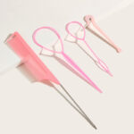 Hair Braiding Tools Comb Set Hairdressing Tress Device Hair Puller Pin Four-piece Set Household Modeling Tail Comb New - Image 2