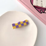 Wavy Checkerboard Hair Clips Sweet Versatile Bangs Clips - Image 7