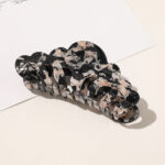 Small  Marble Ponytail Hair Card Acrylic Plate Hair Clip Hair Accessories - Image 2