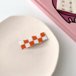 Wavy Checkerboard Hair Clips Sweet Versatile Bangs Clips - Image 5