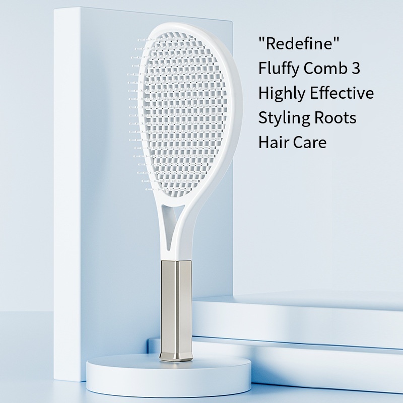a15bcf43-4352-4cf5-a77d-ed322c7006d7.jpg Hair Comb Tennis Racket Fluffy Combs High Skull Top Hair Artifact Airbag Cushion Massage Comb Barber Tools Hair Detangler Hairbrush For Thick Hair Self Cleaning Curly Hair Brush For Curly Hair - Image 6