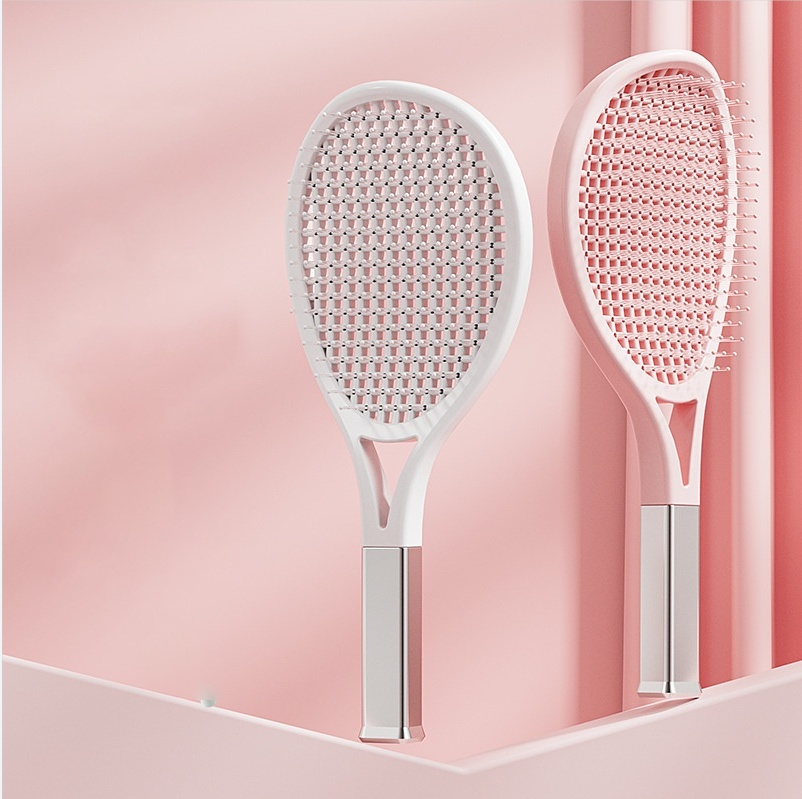 c9737b29-1c98-4006-8066-cb85ead1edd4.jpg Hair Comb Tennis Racket Fluffy Combs High Skull Top Hair Artifact Airbag Cushion Massage Comb Barber Tools Hair Detangler Hairbrush For Thick Hair Self Cleaning Curly Hair Brush For Curly Hair - Image 3
