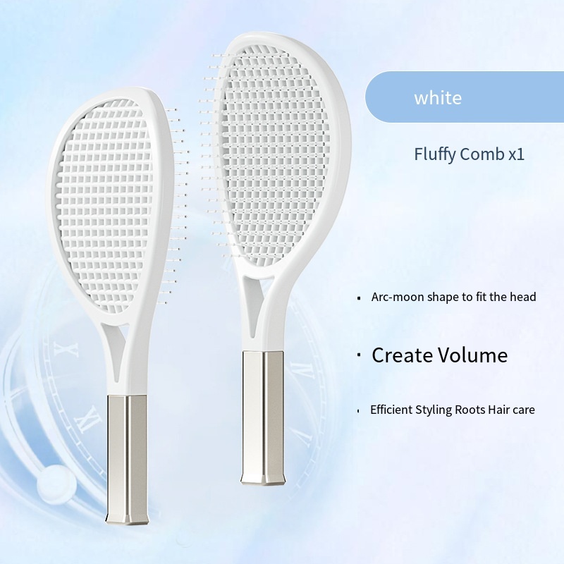 dab1ef76-867f-4ee7-98b1-356e01cf6b5b.jpg Hair Comb Tennis Racket Fluffy Combs High Skull Top Hair Artifact Airbag Cushion Massage Comb Barber Tools Hair Detangler Hairbrush For Thick Hair Self Cleaning Curly Hair Brush For Curly Hair - Image 4