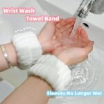 Wrist Washband Microfiber Wrist Wash Towel Band Wristbands For Washing Face Absorbent Wristbands Wrist Sweatband For Women Beauty Supplies Gadgets - Image 2