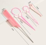 Hair Braiding Tools Comb Set Hairdressing Tress Device Hair Puller Pin Four-piece Set Household Modeling Tail Comb New - Image 9